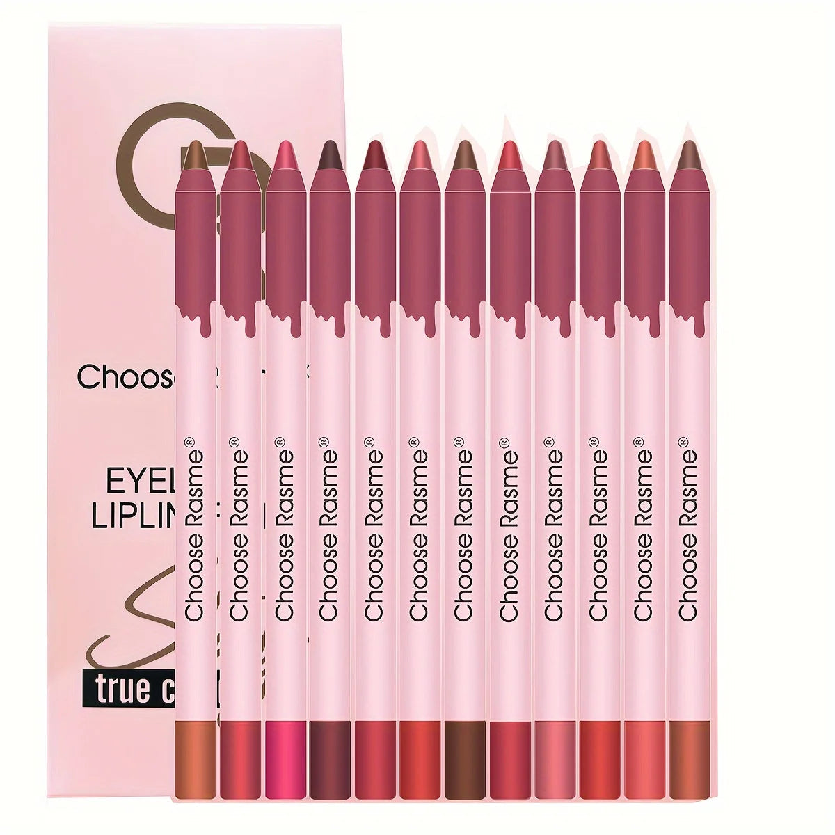 12 Colors/box Matte Lip Liner Pencil Set Waterproof Long Lasting Nude Red Lip Contour Pencil Sexy Rose Pink Lipstick Tint Makeup Nanasbeautyholic
