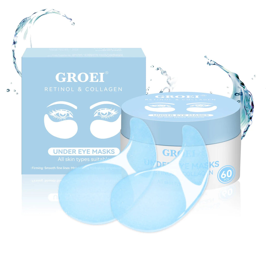 60pcs  Retinol Collagen Eye Mask Anti Dark Circles Directed Against Eye Bags Moisturizing Lifting Firming Eye Patches Skin Care Nanasbeautyholic