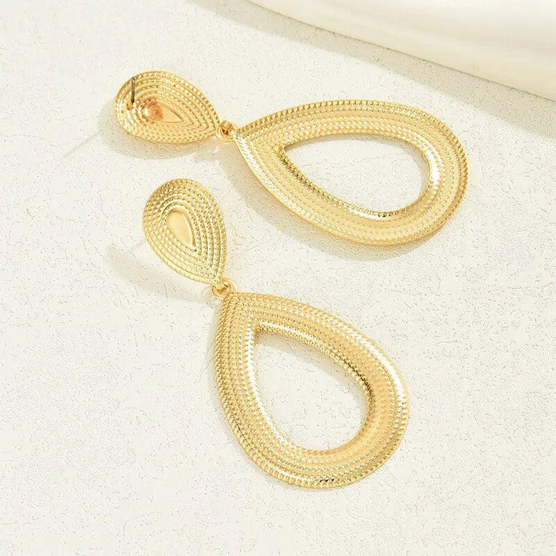 Geometric Drop Earrings for Women | Gold & Silver Tone | Trendy Statement Jewelry