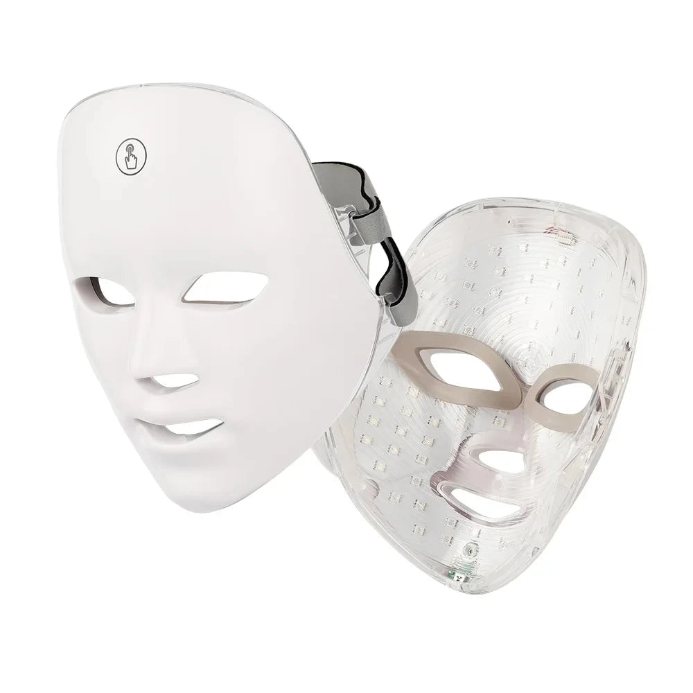 Rechargeable 7-color LED face mask facial care tool Nanasbeautyholic