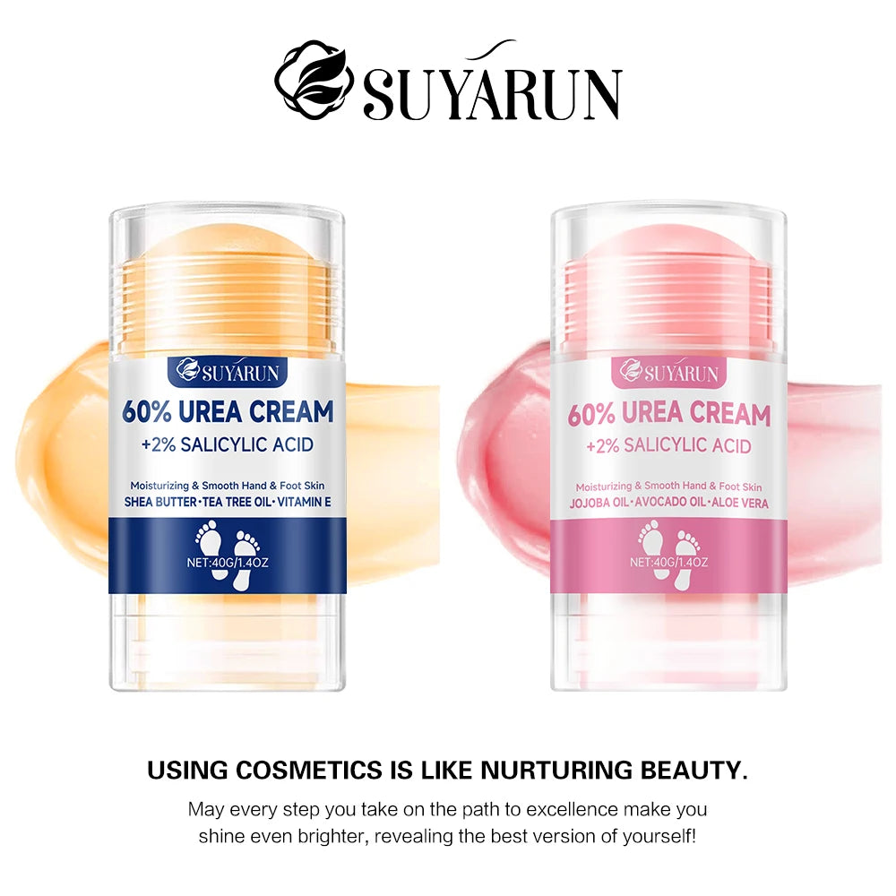 60% Urea Foot Cream Stick | Cracked Heel Repair & Deep Hydration | Exfoliating Dry Foot Care