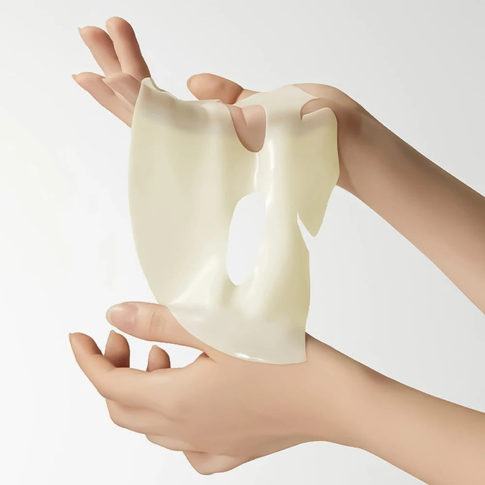 4pcs/Box Absorbable Kojic Acid Turmeric Brightening Gel Mask Collagen Moisturizing Facial Mask Retinol Anti Wrinke Firming Mask Nanasbeautyholic