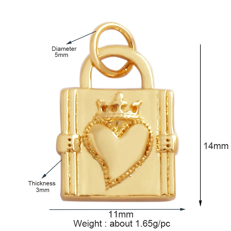 18K Gold Plated Rainbow Enamel Charm Pendant for DIY Jewelry Making – Necklace & Bracelet Findings