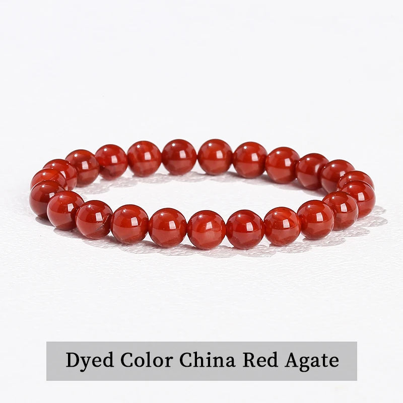 Natural Gemstone Bead Bracelet — Amethyst, Tiger Eye, Crystal, Agate & More | Reiki Healing Jewelry