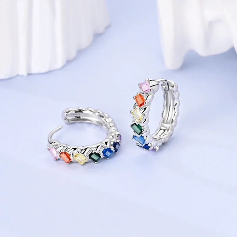 925 Sterling Silver Zircon Charm Bead Earrings | Butterfly & Ballet Girl | GDTC Certified | Fine Jewelry Gift