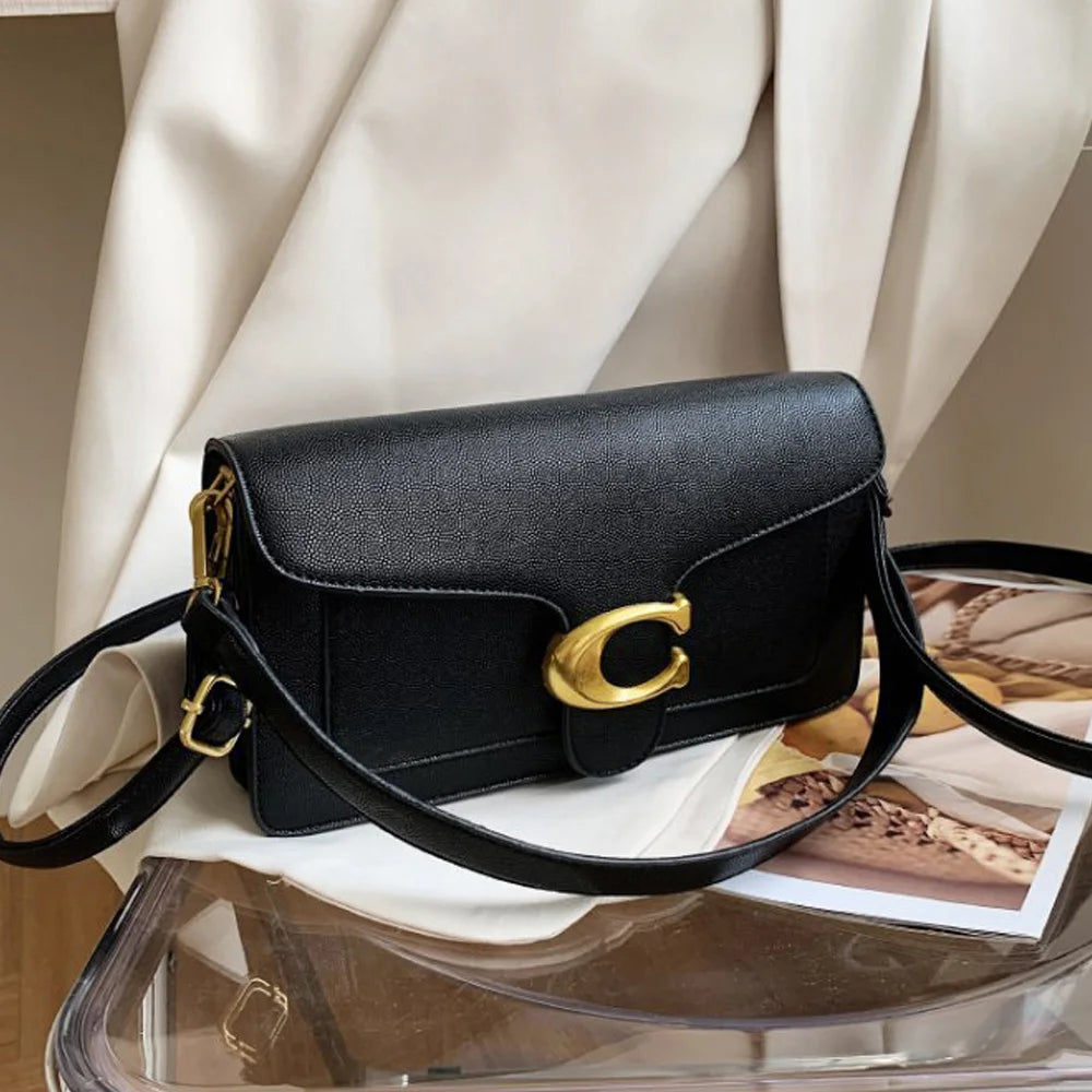 PU Leather Crossbody Satchel Bag | Dual-Strap Shoulder Bag for Women