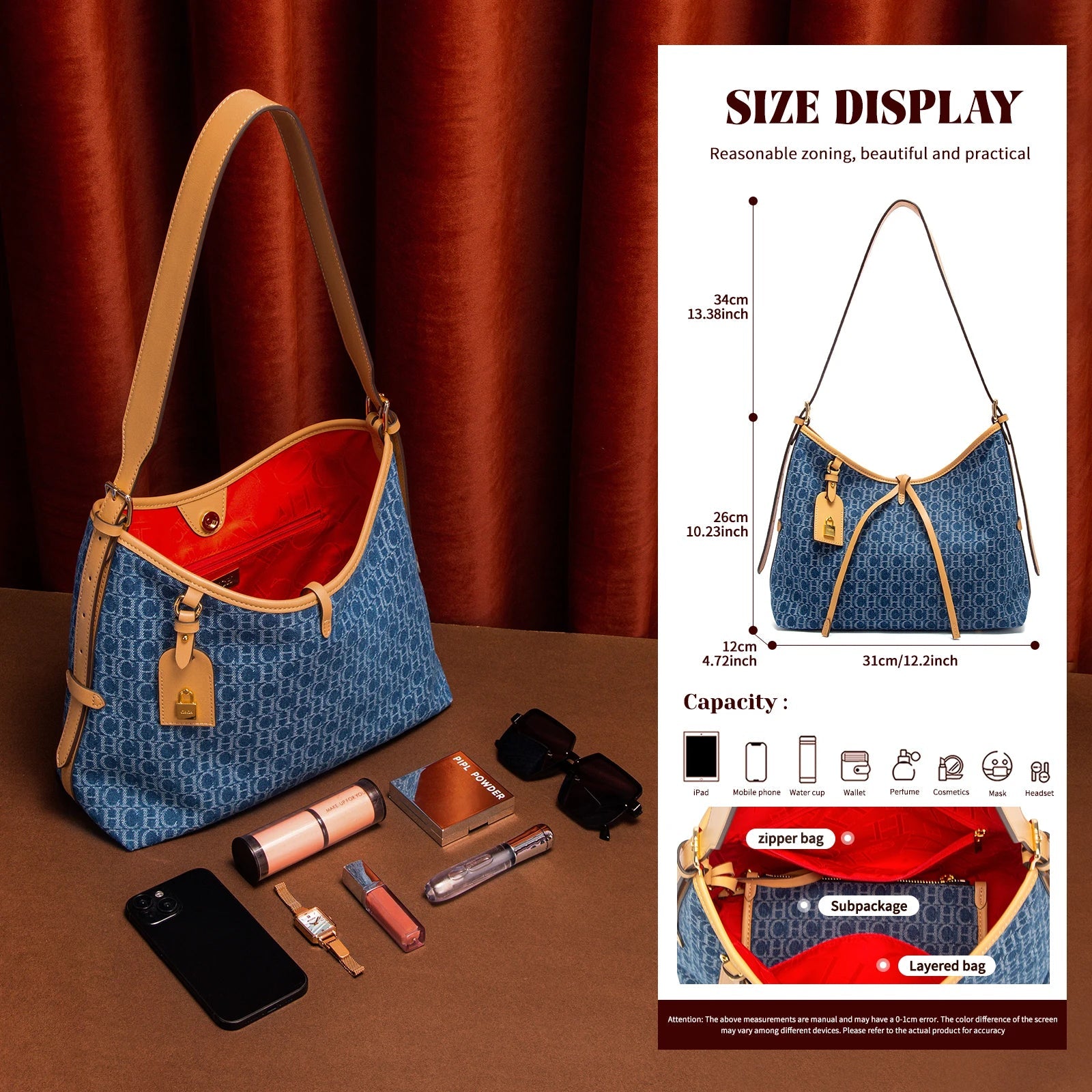 Women's Tote Bag 2025 New Wine Red Mother and Child Bag Leisure Vacation Handbag Nanasbeautyholic