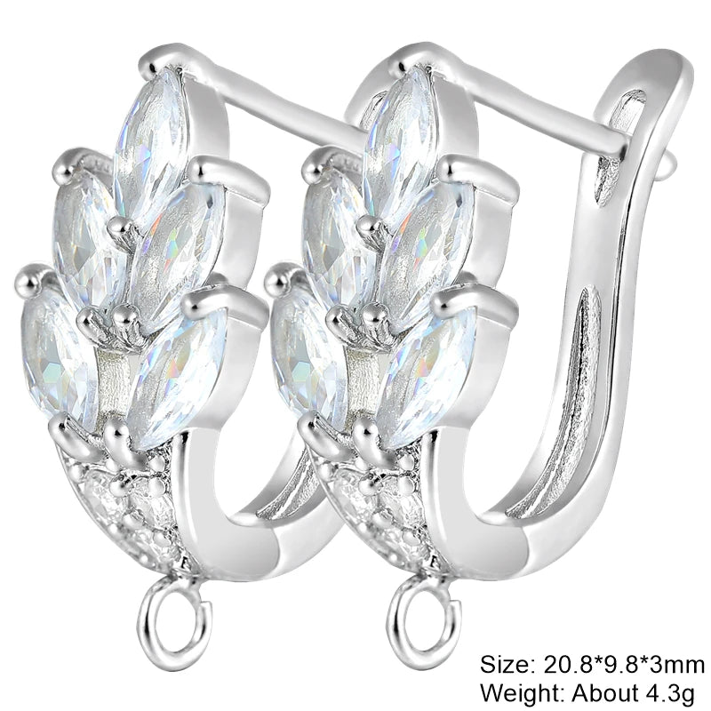 18K Gold Plated Zircon Earring Hooks for DIY Jewelry Making – Leverback Ear Wire Findings