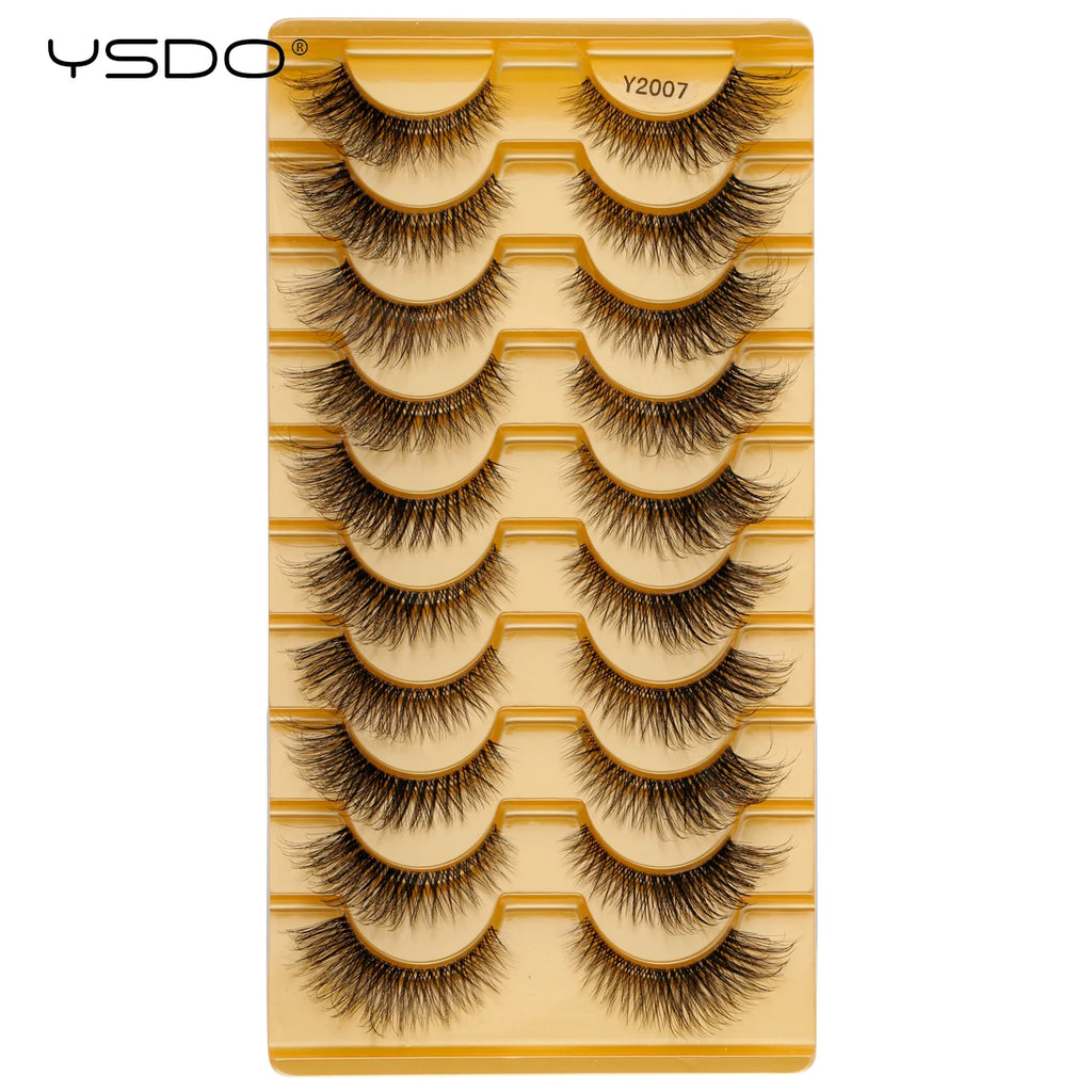 YSDO Natural Full False Eyelashes 3d Lashes  Cat Eye Fake Eyelashes Extension Faux Cils Makeup Tools