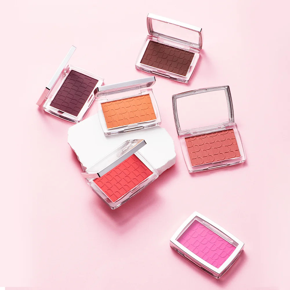 Embossed Matte Blush Palette – High-Pigment Cheek Powder for a Natural Rosy Glow