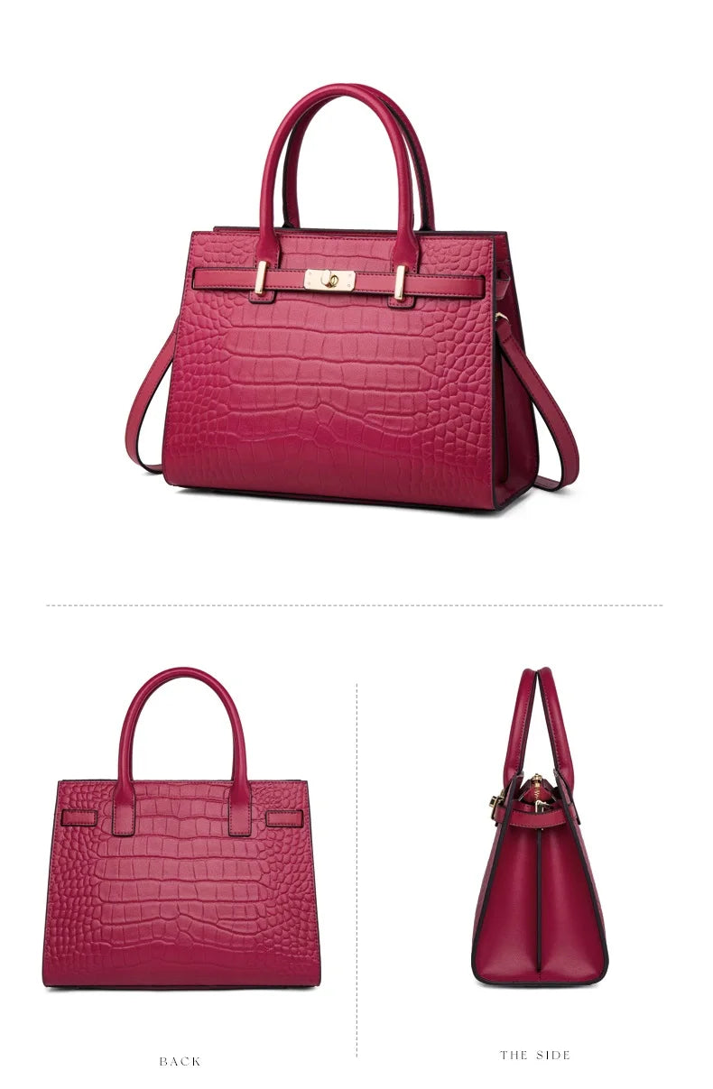 Hot ZOOLER Fashion Woman Bag Full Genuine Leather Shoulder Bags for Businesswomen Real Cow Handbags Purses Bolsa Feminina #wg383 Nanasbeautyholic