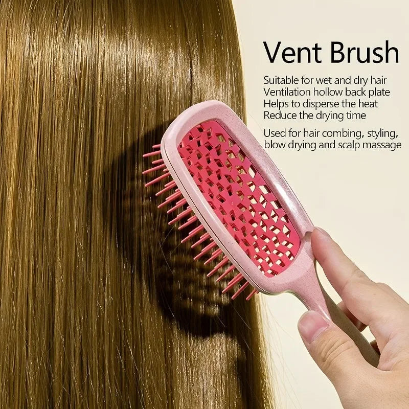 2pcs Professional Comb Detangling Hair Brush Scalp Massage Anti-static