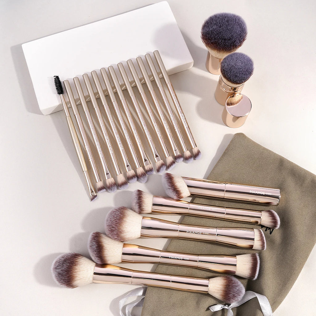 MAANGE 20pcs/set Pro Makeup Brushes Double Ended