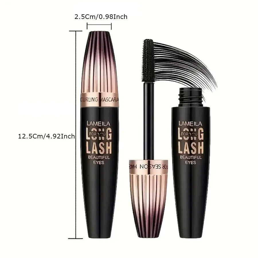 Waterproof 4D Mascara Thick Long Smudge-proof Plump Encrypted Long-lasting Curling Large Eye Makeup Makeup Tools Nanasbeautyholic