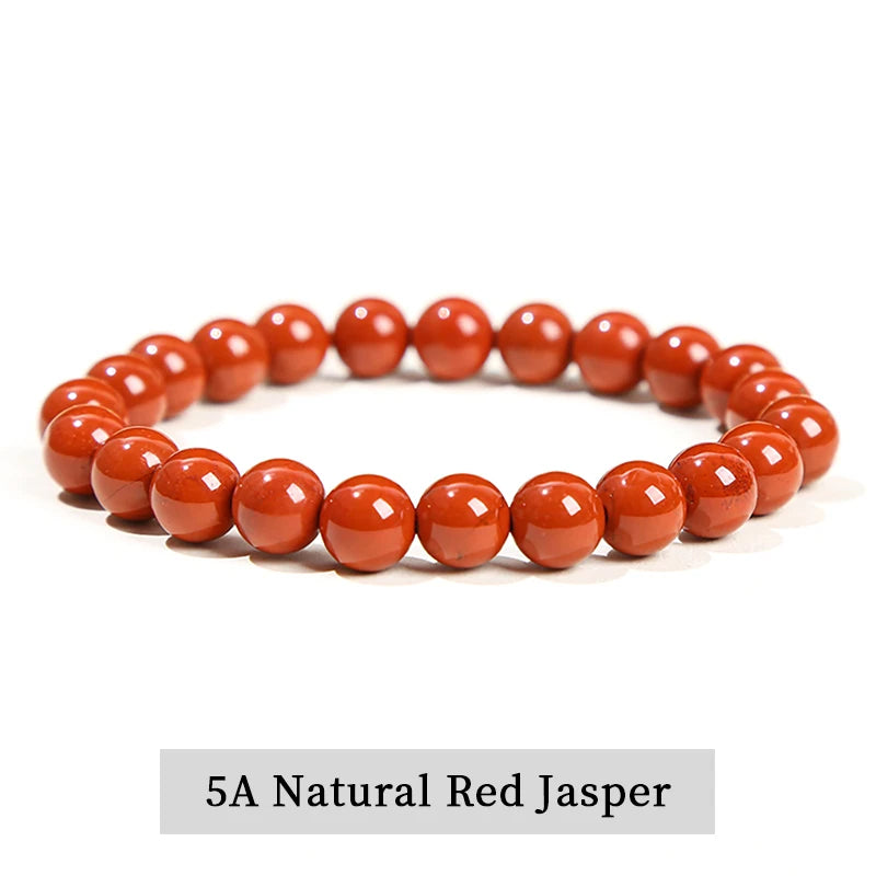 Natural Gemstone Bead Bracelet — Amethyst, Tiger Eye, Crystal, Agate & More | Reiki Healing Jewelry