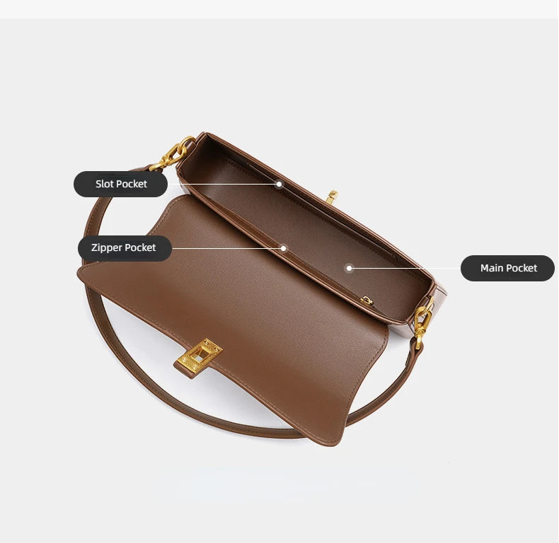 Jonlily Women Genuine Leather Shoulder Bag
