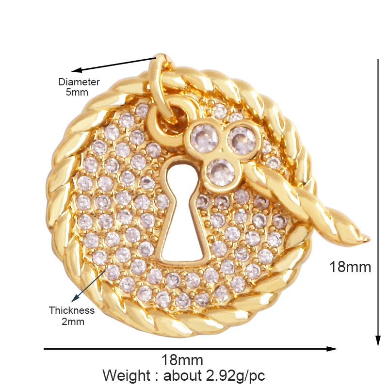 18K Gold Plated Rainbow Enamel Charm Pendant for DIY Jewelry Making – Necklace & Bracelet Findings