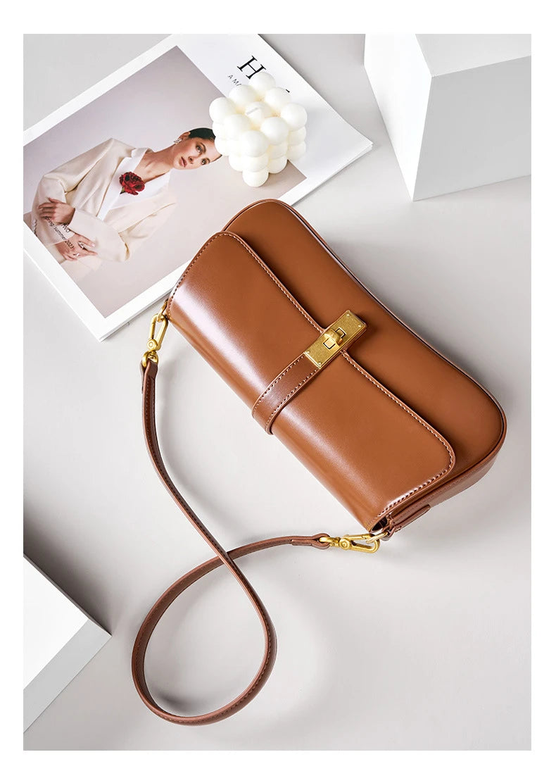 Jonlily Women Genuine Leather Shoulder Bag