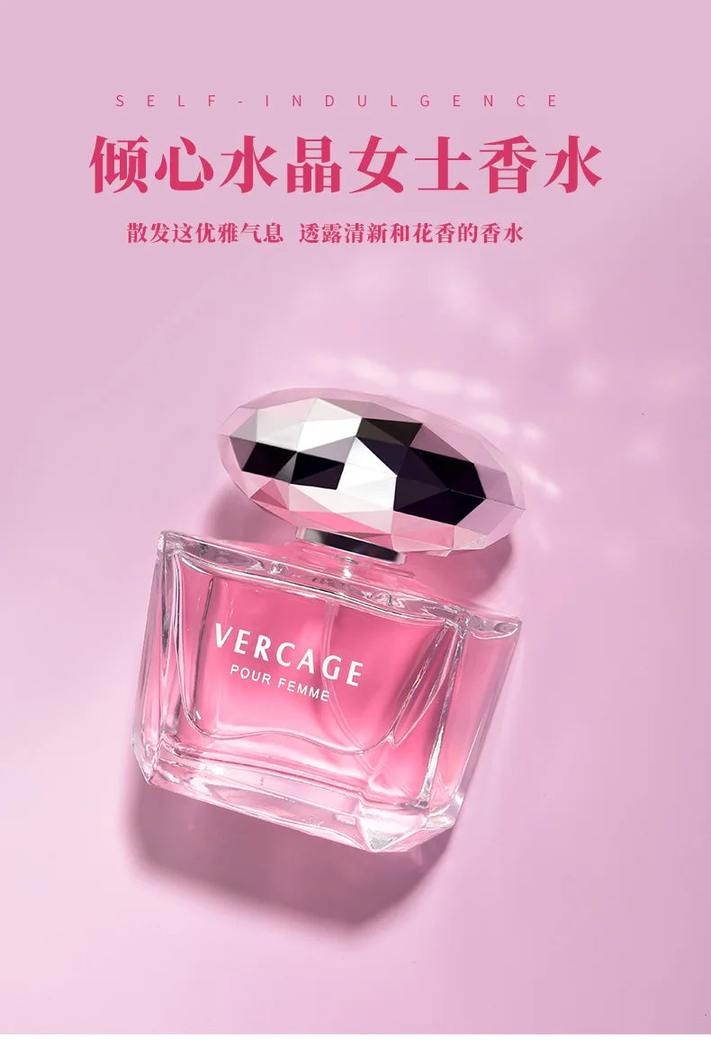 50ML Osmanthus Peony and Pomegranate Fragrance Perfume for Women Crystal Diamond Series Light and Elegant Scent Parfum Nanasbeautyholic