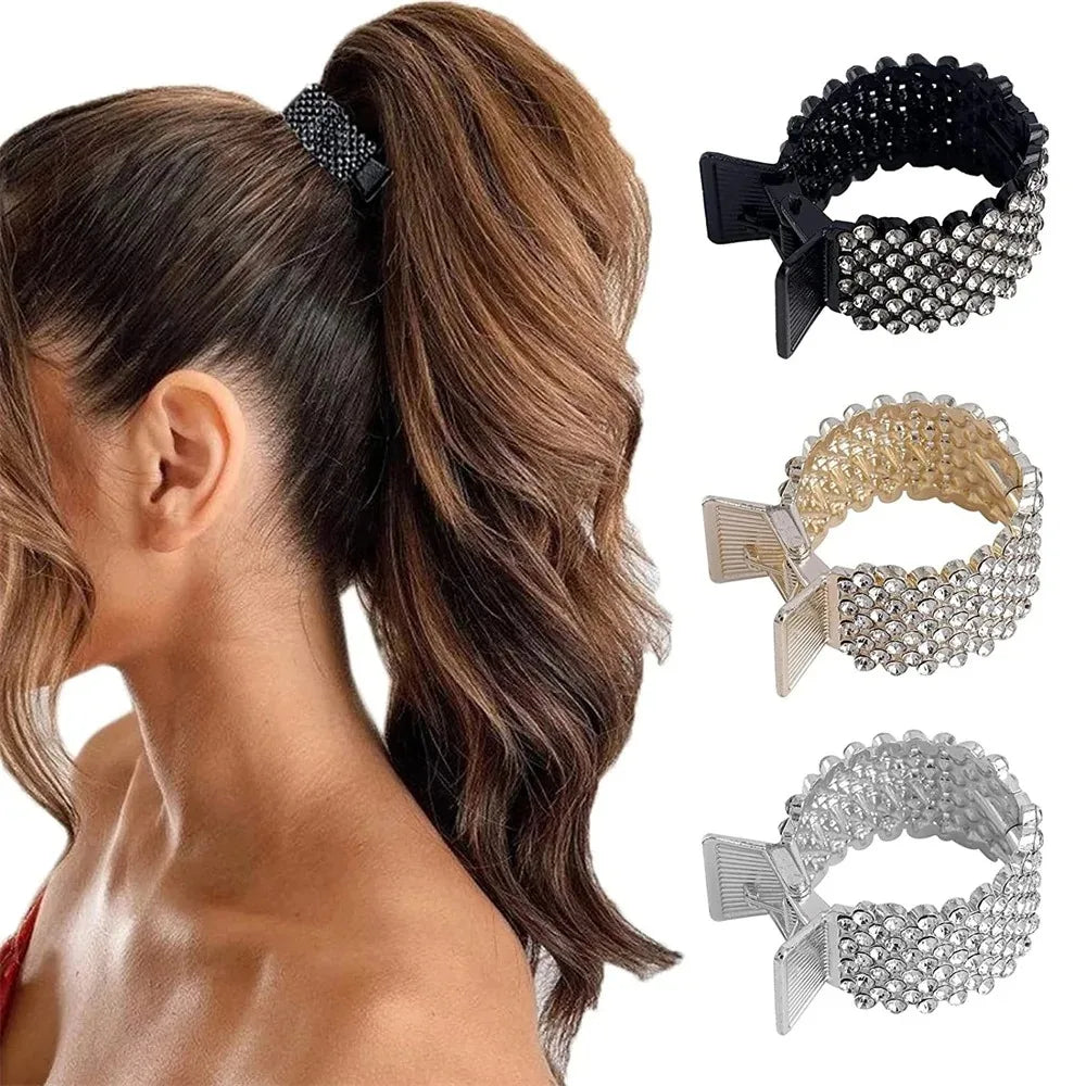 Fashion Pearl Rhinestone Metal Hair Clip
