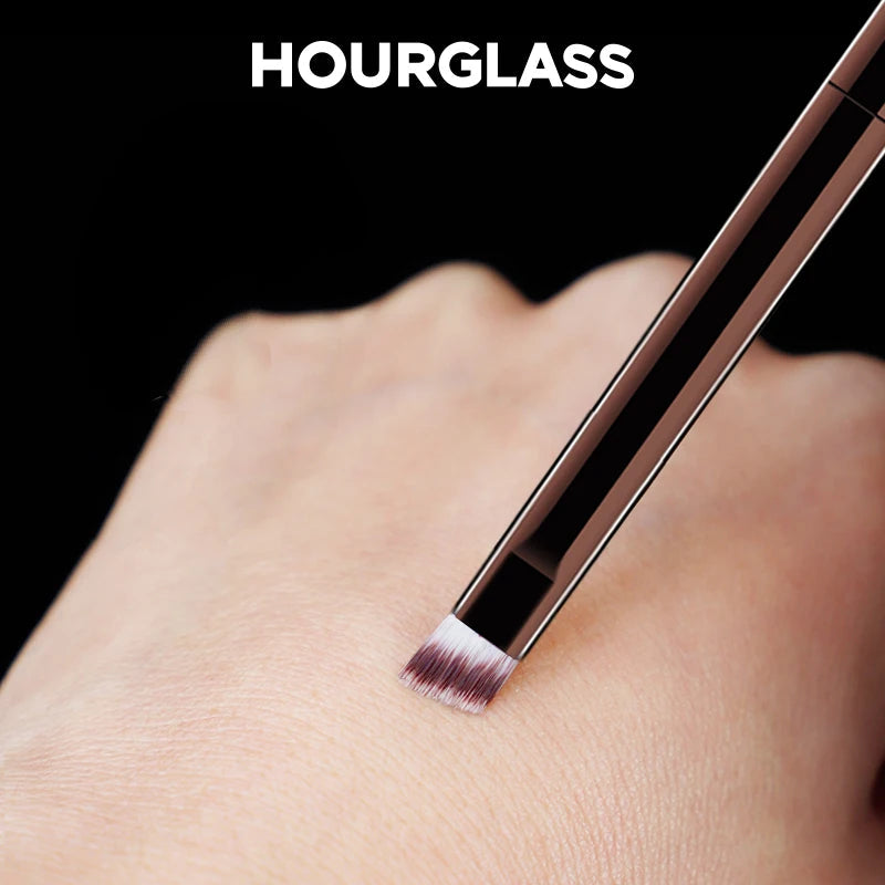Hourglass Makeup Brush- No.10 Angled Eyeliner/ Eyebrow Brush Soft and Skin-friendly Fiber Hair Fashion Design Single Eye Brush Nanasbeautyholic