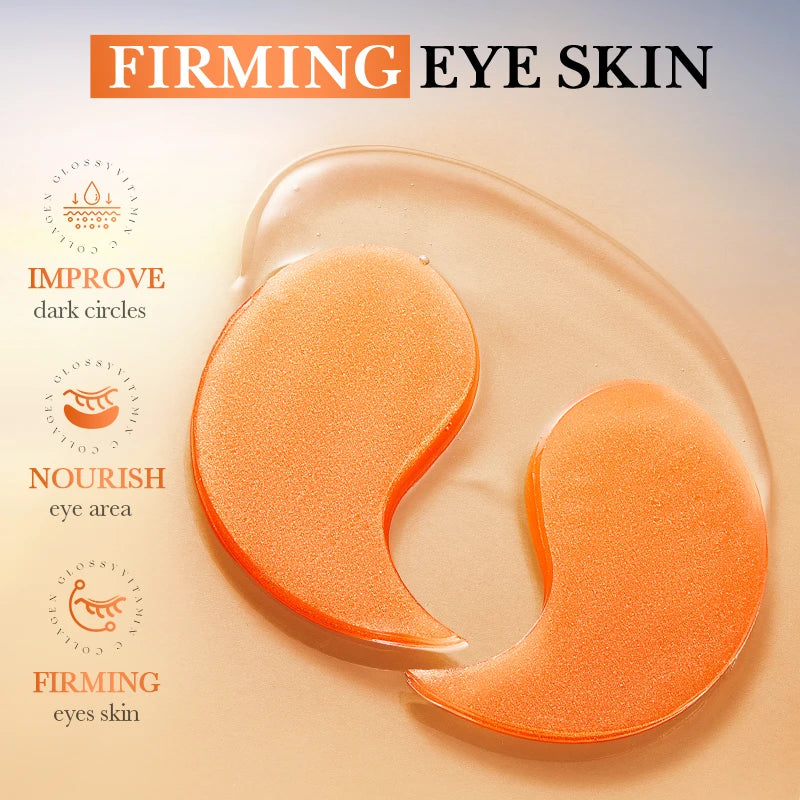 80pcs BIOAQUA Vitamin C Crystal Collagen Eye Mask Anti Dark Circles Whitening Anti-Wrinkles Moisturizing Anti-Aging Eye Patches Nanasbeautyholic