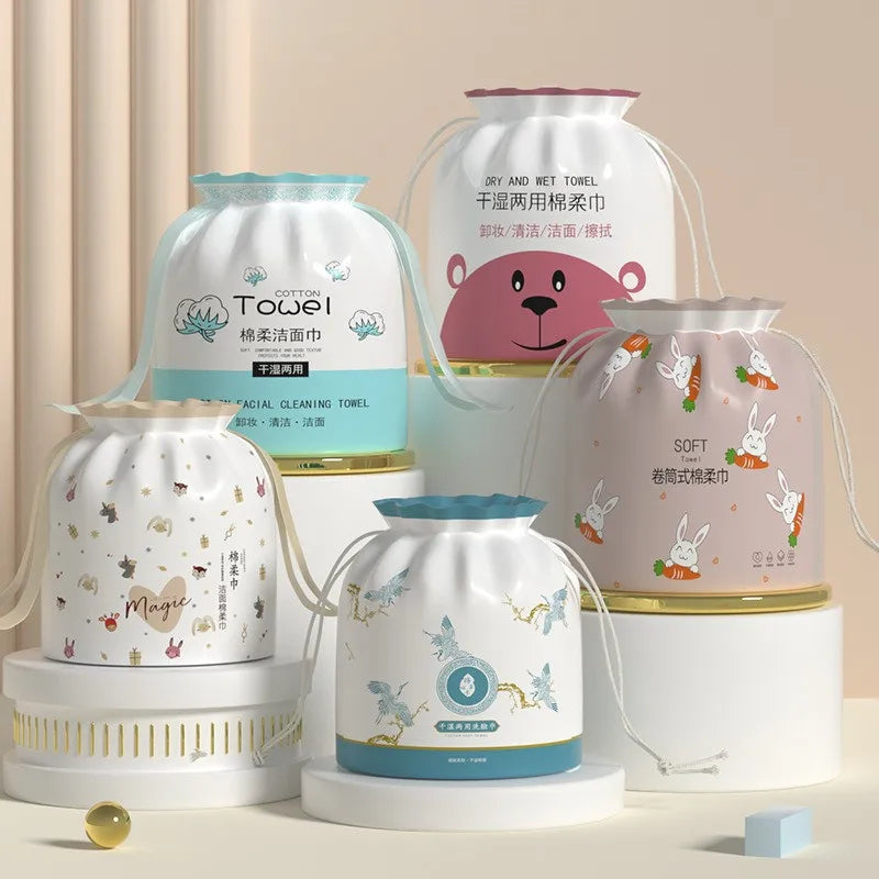 1 Roll Pack 20x20cm Disposable Face Towel Beauty Facial Cleansers Cloth Water Absorbent Thickened Wash Wipe Nanasbeautyholic