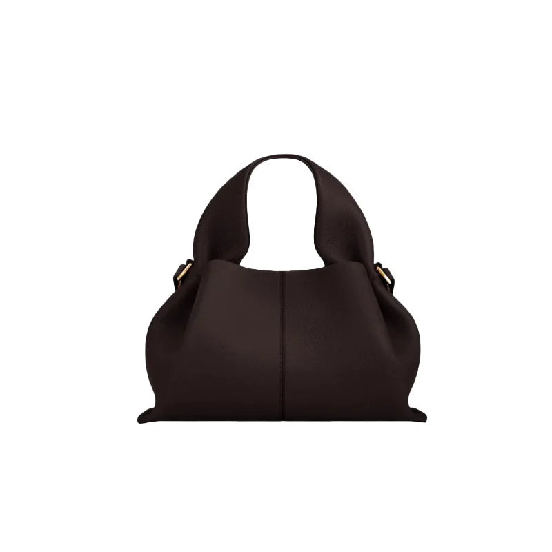 Genuine Leather Cloud Bag – Soft Dumpling Crossbody & Shoulder Tote