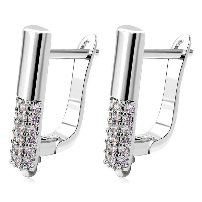 Juya 18K Gold & Silver Plated Earring Hooks – Micro Pave Zircon DIY Jewelry Findings