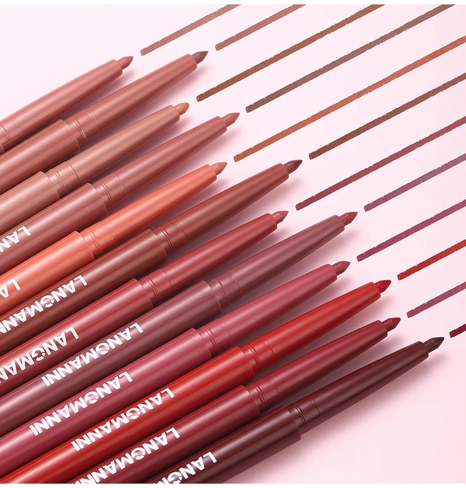Integrated waterproof lipliner+lipstick lipstick lipstick set,no smudge,no fade,no cup,durable,easy to create a perfect makeup! Nanasbeautyholic