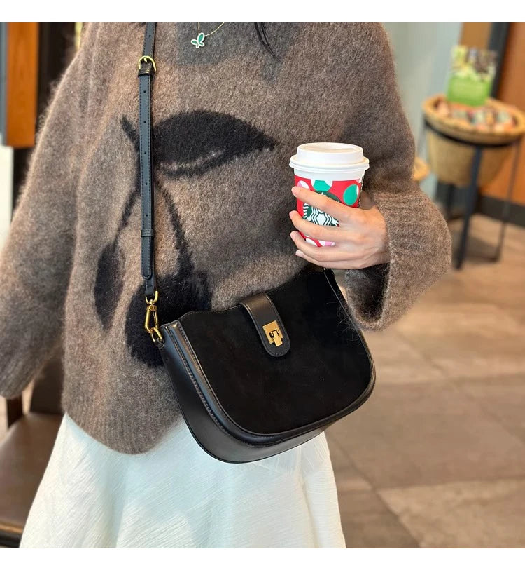 Genuine Cowhide Leather Shoulder Bag – Soft, Structured & Timeless