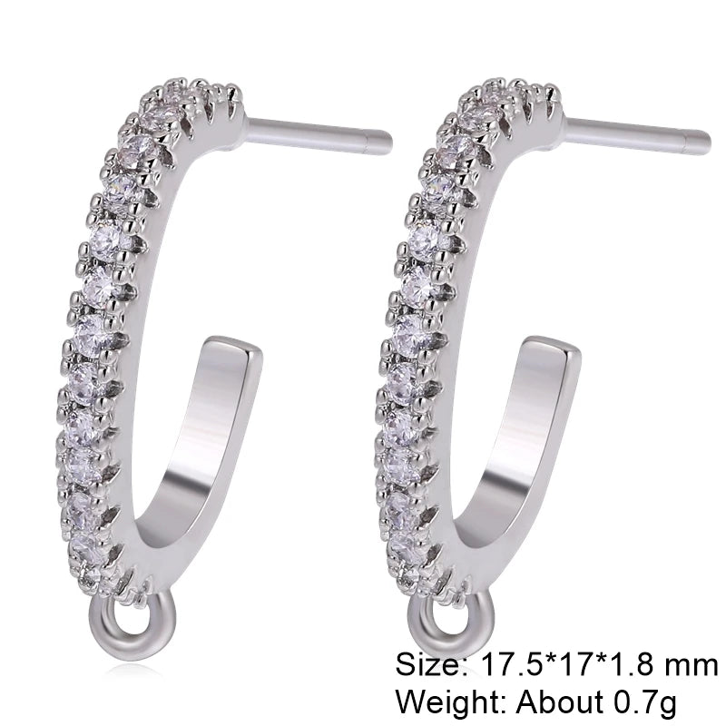 18K Gold Plated Zircon Earring Hooks for DIY Jewelry Making – Leverback Ear Wire Findings