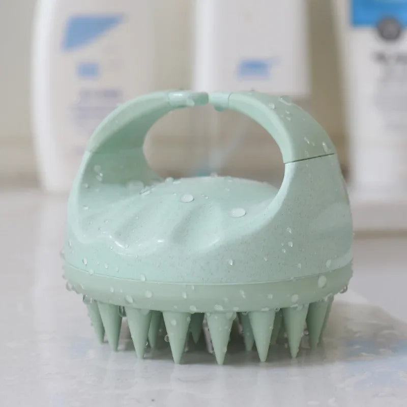 Scalp Brush Massager Sculp Scrubber Brush Wheat Straw Biodegradable Silicone Shampoo Brush Hair Scalp Massager For Hair Growth Nanasbeautyholic