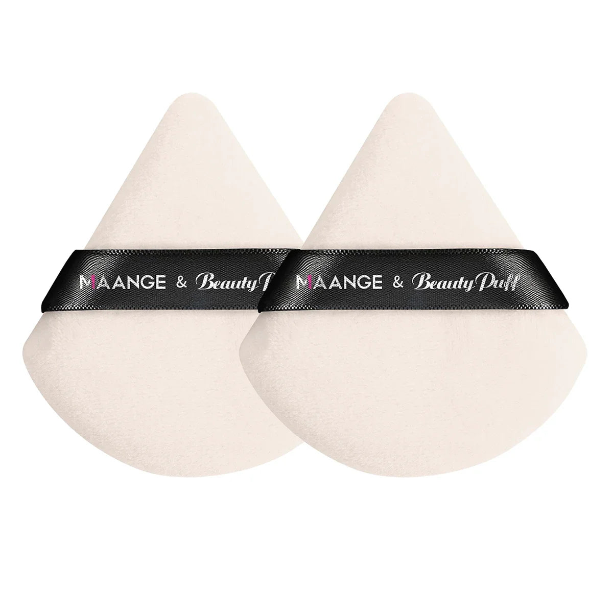Maange 3Pcs Makeup Brushes + 2Pcs Triangle Powder Puff Set