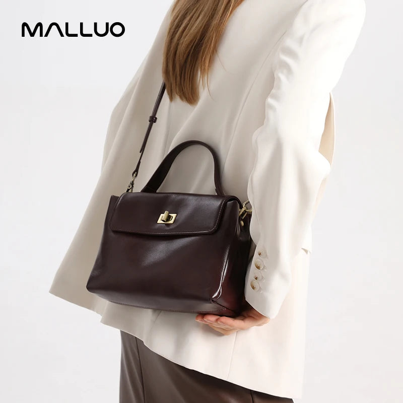 Malluo Women's Cow Genuine Leather Shoulder Bag