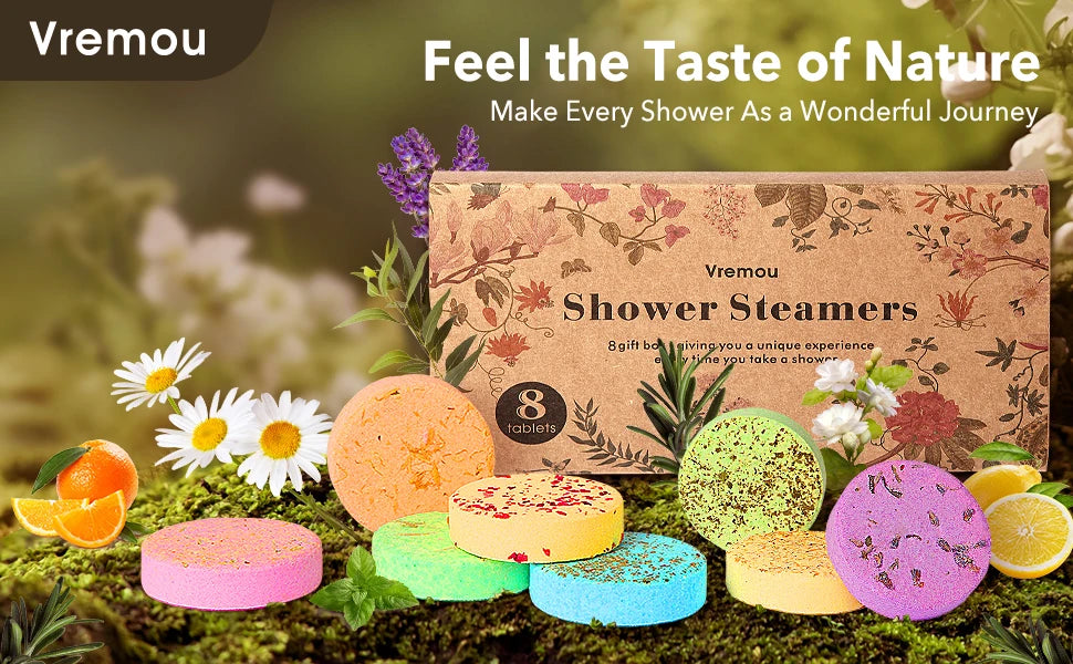 Shower Steamers Aromatherapy - 8 Pack Birthday Gifts for Women - SWCANDY 8 Pcs Mothers Day Gifts for Her Mom Men Teen Adults Nanasbeautyholic