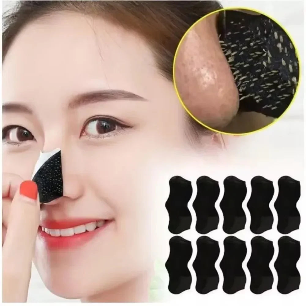 50/100PCS Bamboo Charcoal Nasal Strips Blackhead Remover
