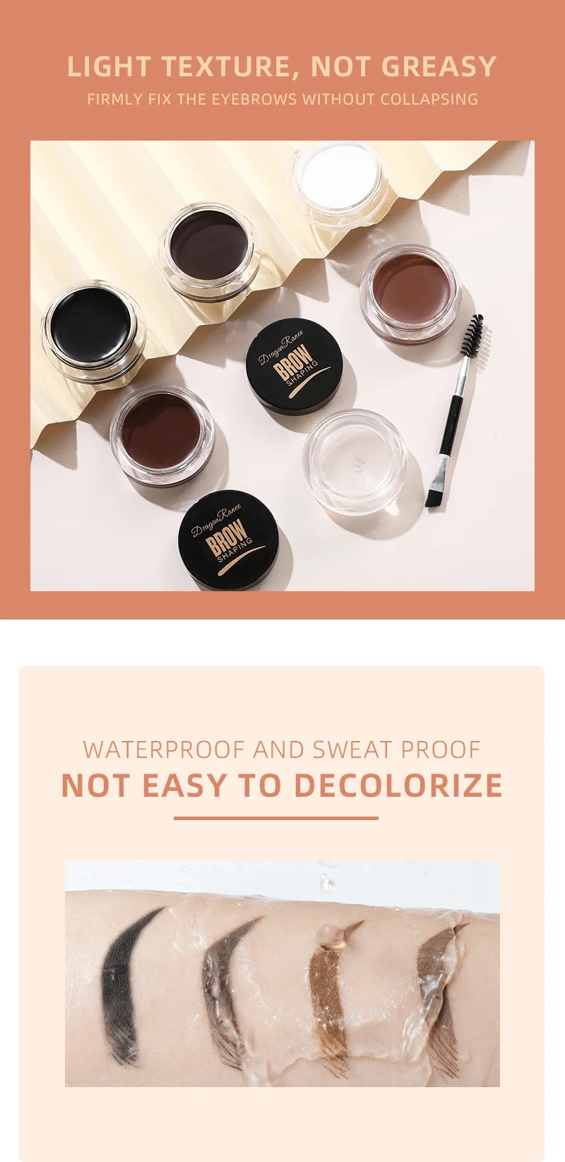 Dragon Ranee 6color Wild Eyebrow Styling Eyebrow Cream Styling Eyebrow Gel Soap Wax White Eyebrow Cream Nanasbeautyholic