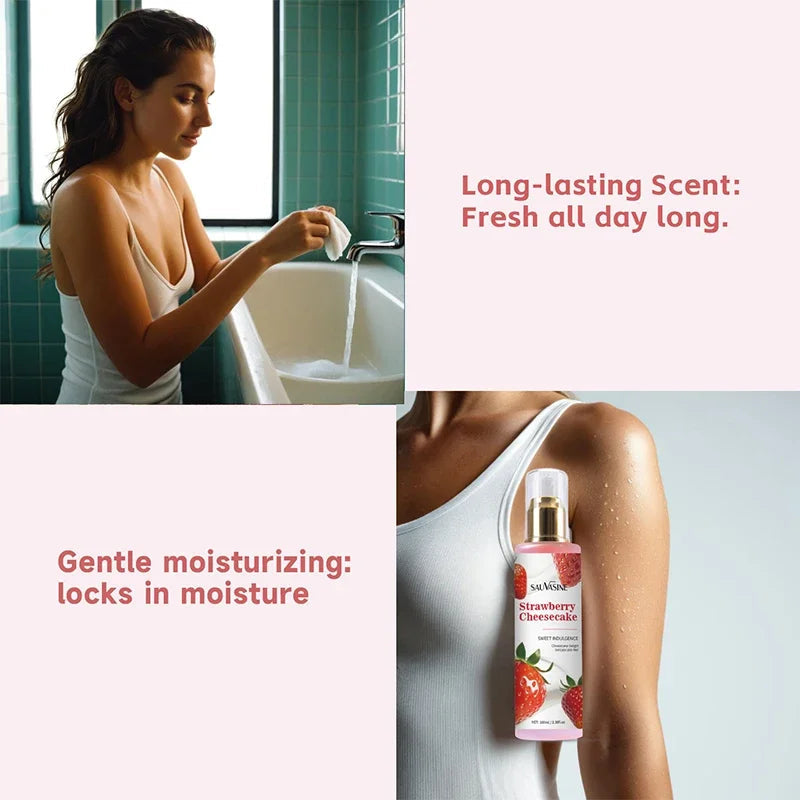 Strawberry Women's Perfume Clothing Spray Vitality Charm Coconut Body Milk Fragrance Spray Brand Sweet Charm Strawberry Perfume Nanasbeautyholic