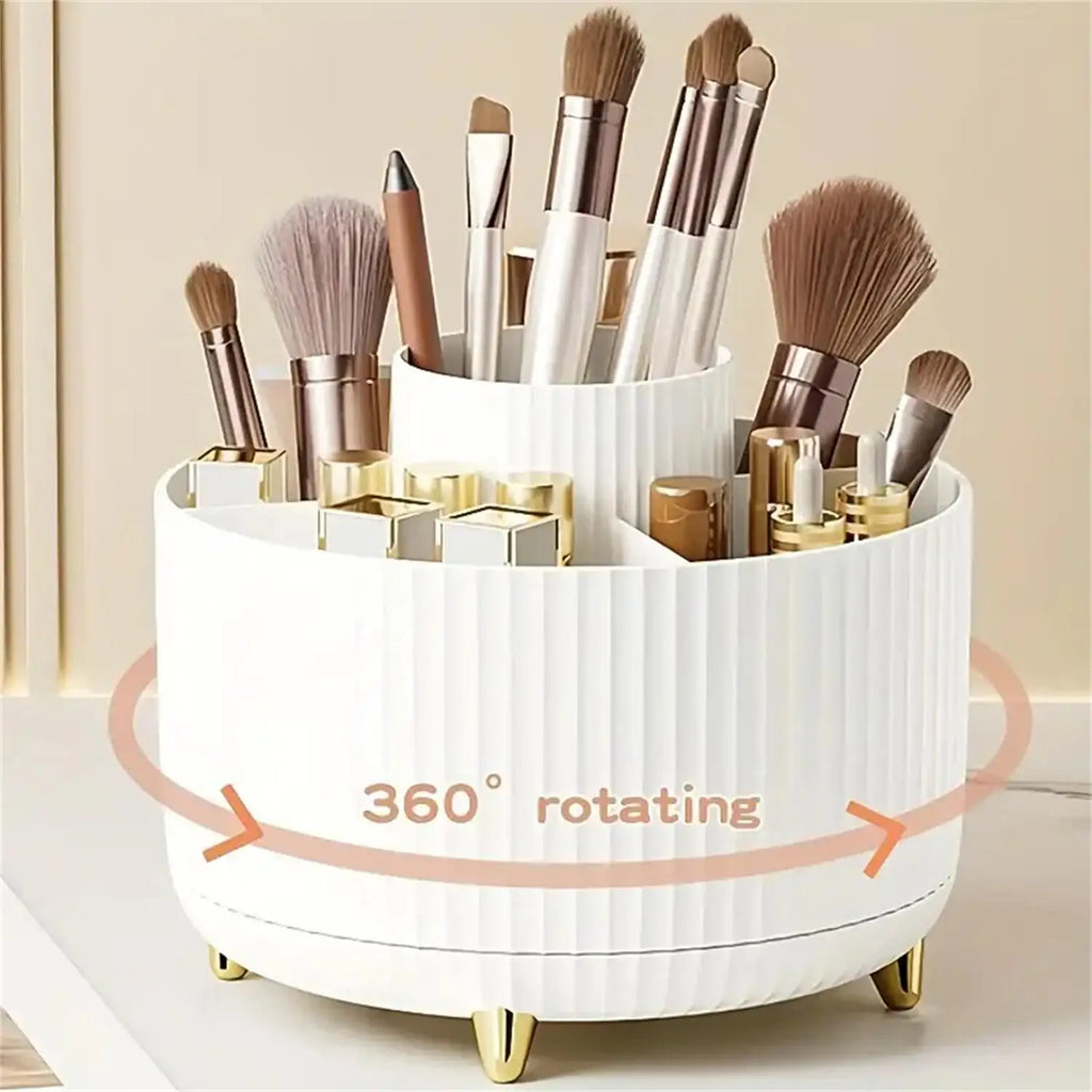 360° Rotating Makeup Organizer - 1pc Plastic