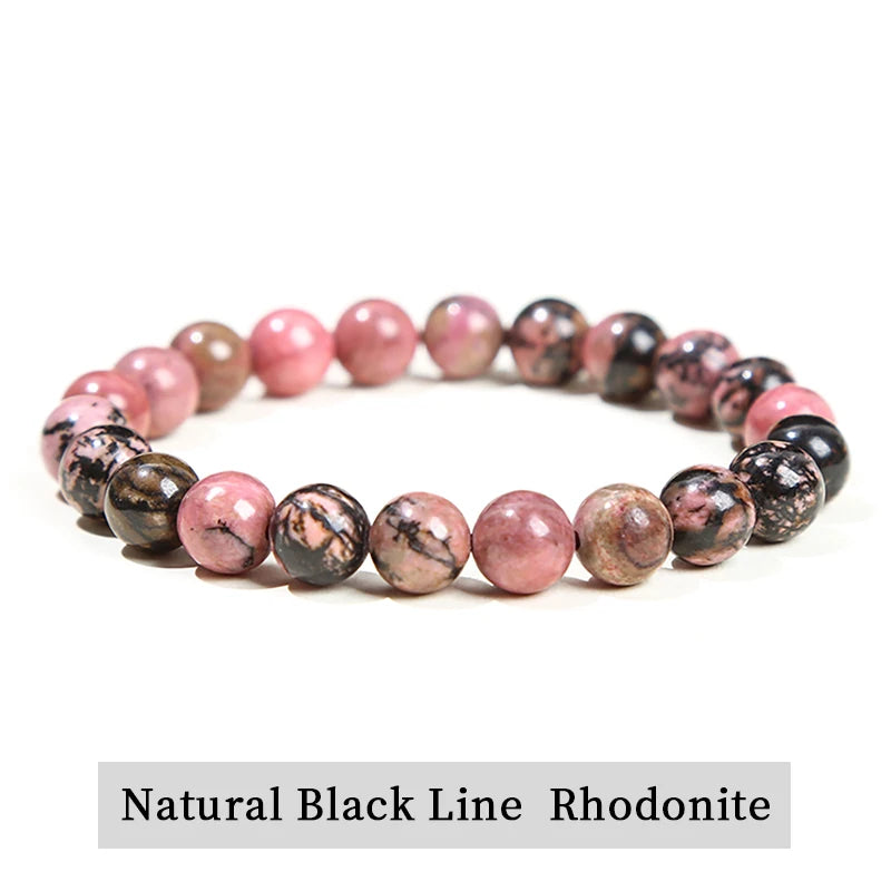 Natural Gemstone Bead Bracelet — Amethyst, Tiger Eye, Crystal, Agate & More | Reiki Healing Jewelry