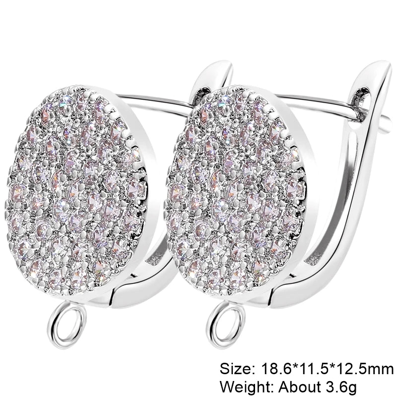 18K Gold Plated Zircon Earring Hooks for DIY Jewelry Making – Leverback Ear Wire Findings