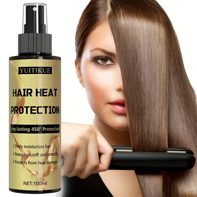 Hair heat protection spray, long-lasting protection up to 450 degrees, deeply moisturizes hair, making it soft and smooth. Nanasbeautyholic