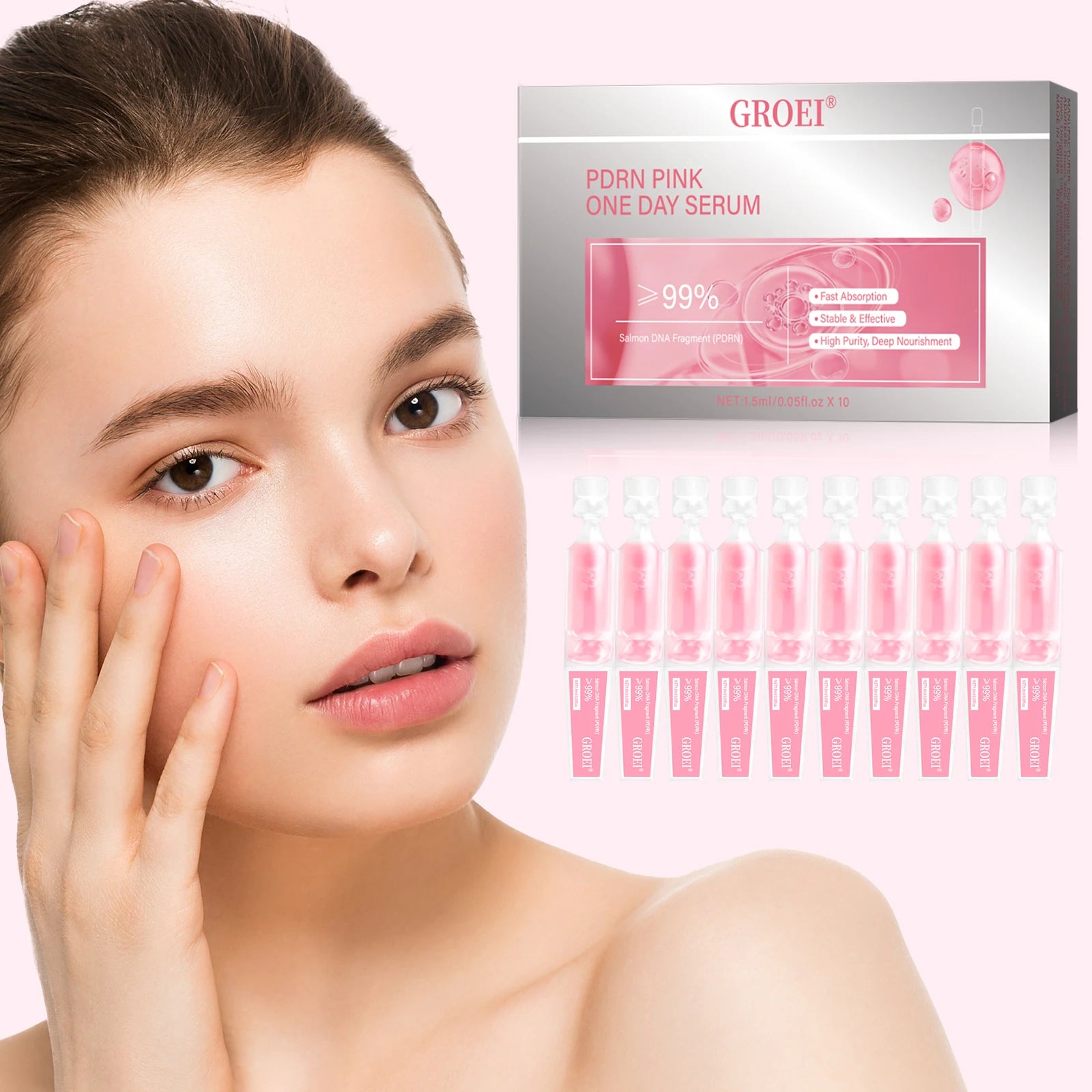 PDRN Pink One-Day Serum — Brightening, Firming & Deep Hydration Ampoules