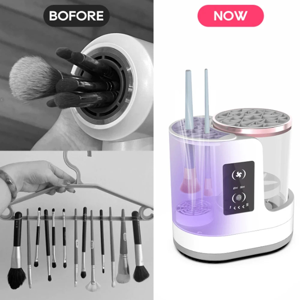 Electric makeup brush cleaner, a cleaning tool for makeup brushes and foundation.