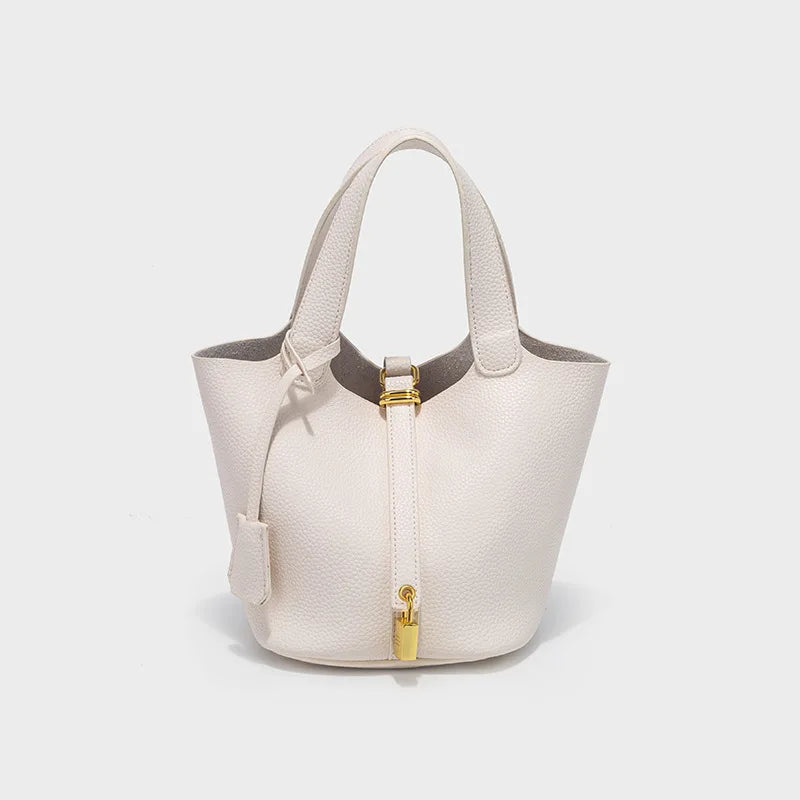 Faux Leather Bucket Bag – Chic & Versatile Women's Handbag