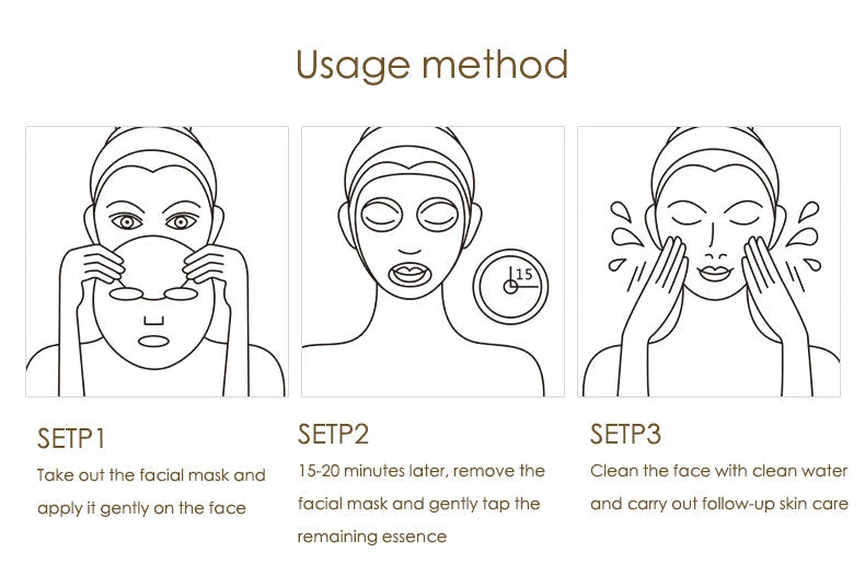 20pcs Hyaluronic Acid Collagen Face Mask skincare Moisturizing Firming Hydrating Facial Masks Sheet Mask Korean Skin Care Nanasbeautyholic