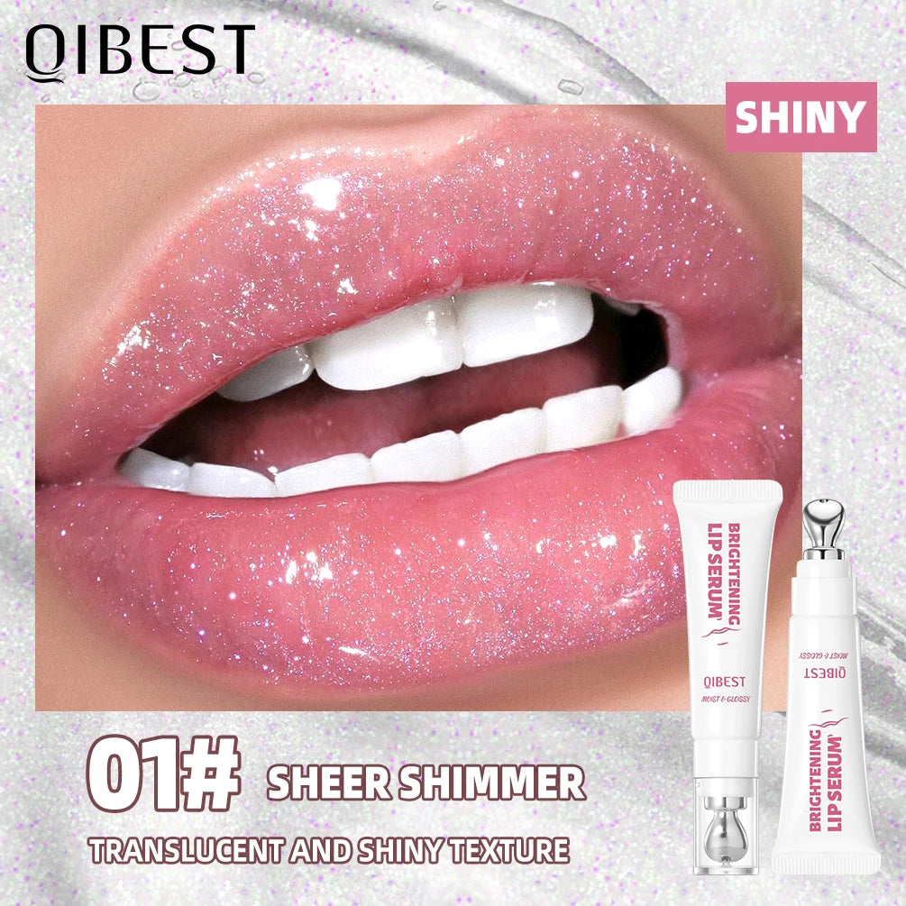 QIBEST Mirror Pearl Lipgloss Long Lasting Moisturizing Lipstick Shine Glitter Lip Glaze Non Stick Cup Jelly Pout Lip Tint Makeup Nanasbeautyholic