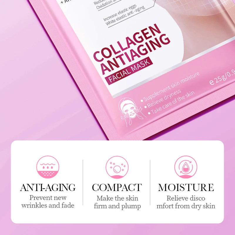 15pcs BIOAQUA Retinol Collagen Facial Masks Firming Moisturizing Nourishing Hydrating Face Mask Facial Skin Care Products Nanasbeautyholic