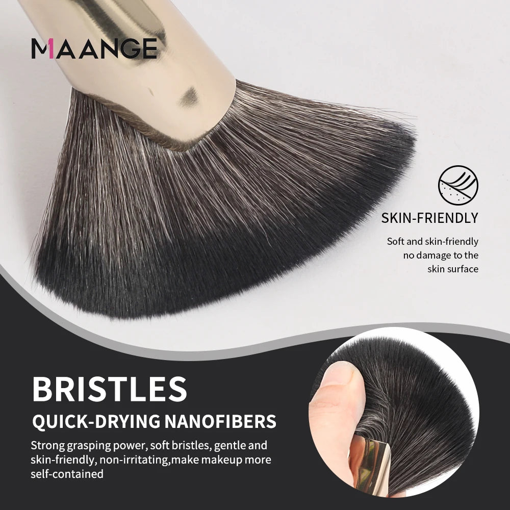 MAANGE Dense Blush Bronzer Brush Angled Makeup Brush Premium
